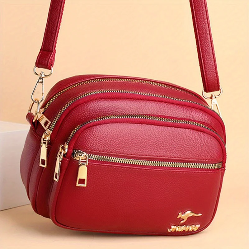 sac à la mode multicouche pour femmes, sac à bandoulière polyvalent, grande capacité pour les déplacements quotidiens du travail.