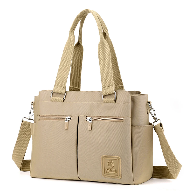 sac fourre tout de grande capacité – fermeture à glissière, sac fourre tout à bandoulière simple, adapté au travail, à un usage quotidien et aux voyages – durable, facile à utiliser