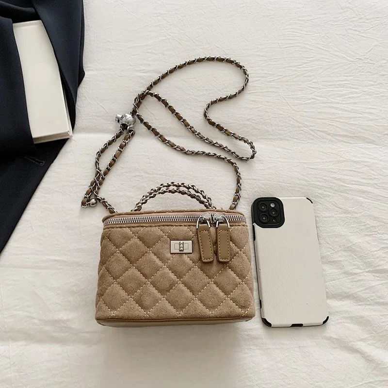 sac à bandoulière chic de couleur unie pour femme, tissu doux de qualité supérieure, design matelassé en diamant, idéal pour les déplacements quotidiens, les voyages et l'utilisation du week end