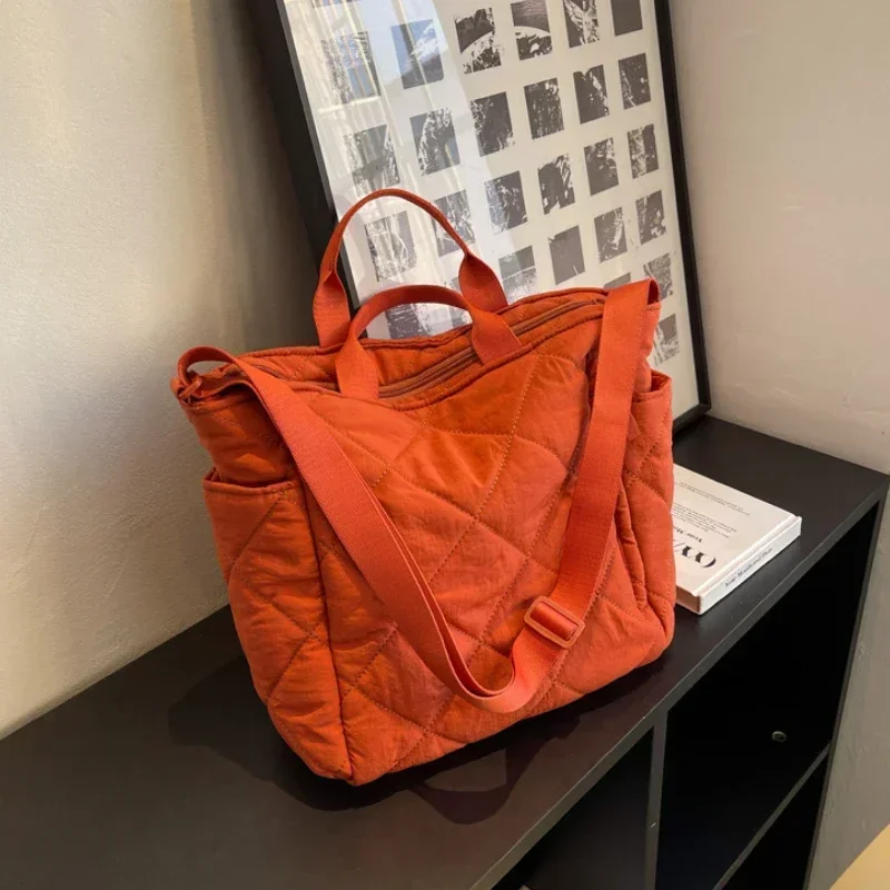 sacs fourre tout en coton de grande capacité pour femmes, sac latéral initié, sacs de shopping en coton space shop, fourre tout mignons pour dames, hiver 2023