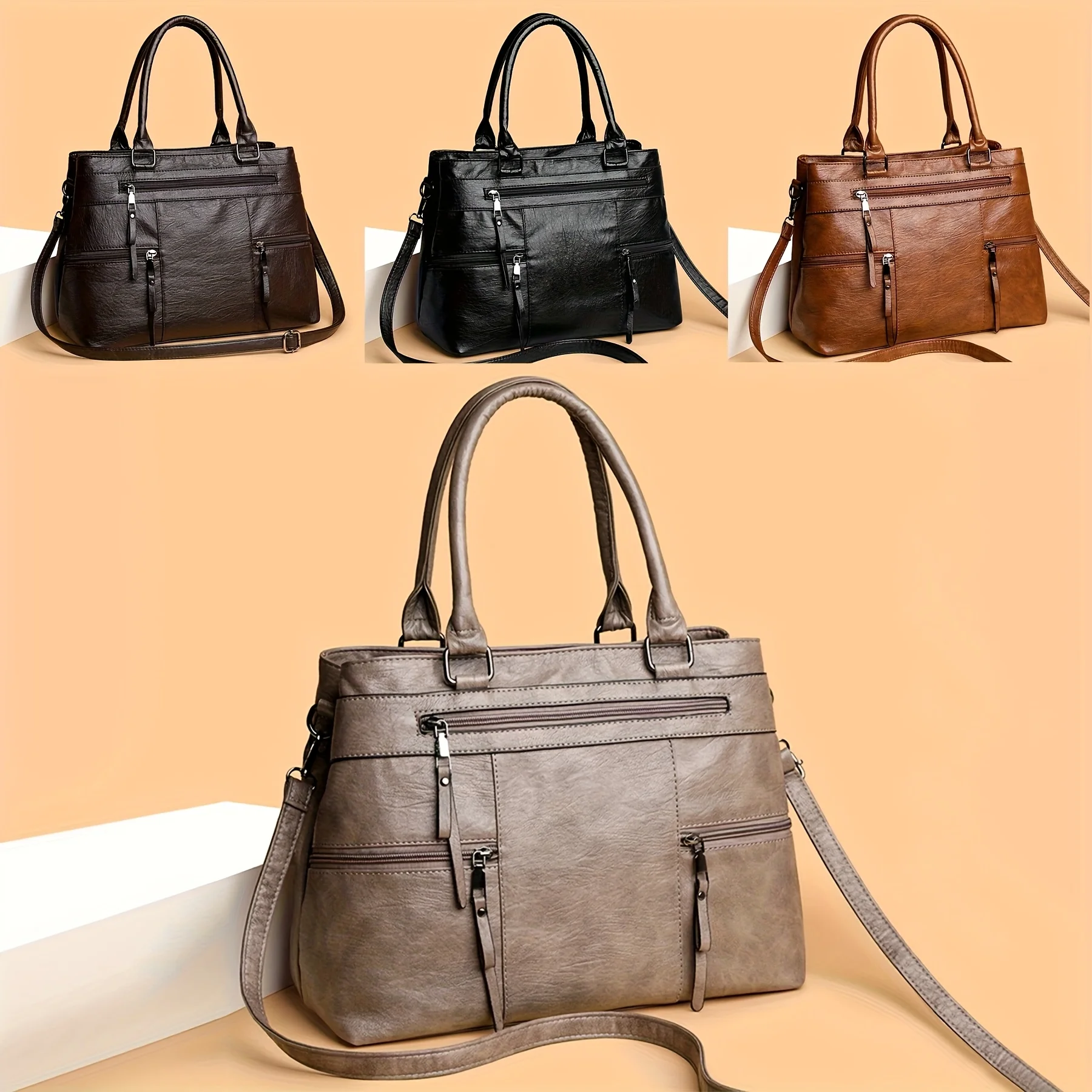 sac à main élégant pour femmes, sacs à poignée supérieure en cuir de bonne qualité, sac à bandoulière pour dames, fourre tout décontracté de marque de luxe
