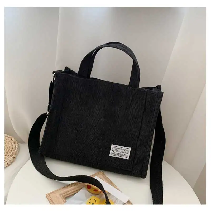 sac fourre tout à bandoulière en velours côtelé, sac à bandoulière carré pour femmes, sac fourre tout décontracté, sac à bandoulière, sac organisateur de voyage