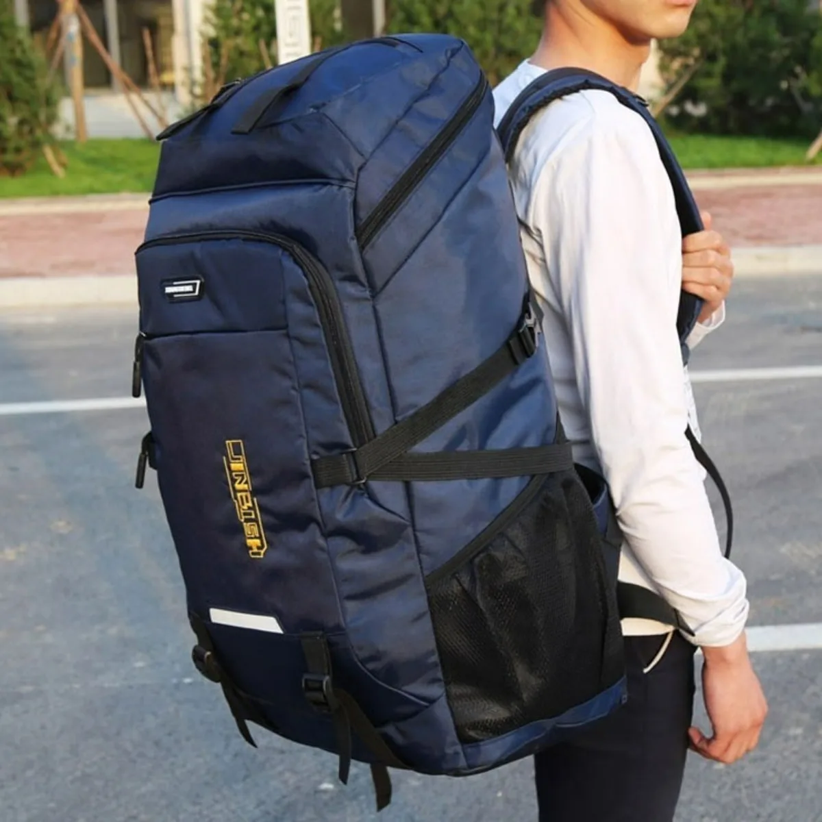 80l paquet de très grande capacité hommes ou femmes sacs à bagages de haute qualité ajoutant agrandir grande capacité famille grand sac à dos de voyage