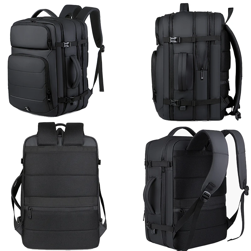 sacs à dos extensibles pour ordinateur portable pour hommes, sac pour ordinateur portable étanche, cartable usb, sports, voyage, sac à dos pour homme, 17"