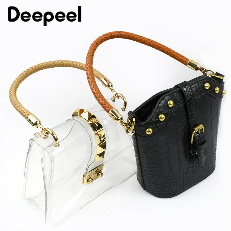 sac à main tissé en cuir pu pour femme, sangle de remplacement initiée, accessoires de poignée de sac à main, foy metal structure, mode, 30mm, 40mm, 60mm