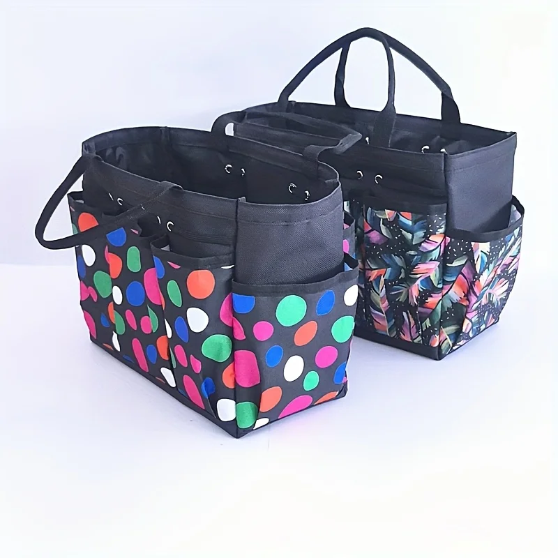 sac fourre tout imprimé élégant organisateur domestique polyvalent portable avec plusieurs poches, adapté aux pique niques en plein air