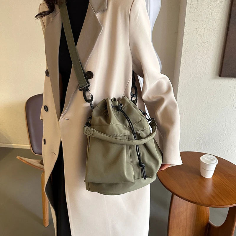 1 pièces femmes jachère grande capacité main cordon unique épaule bandoulière sac seau sac à main sac à bandoulière