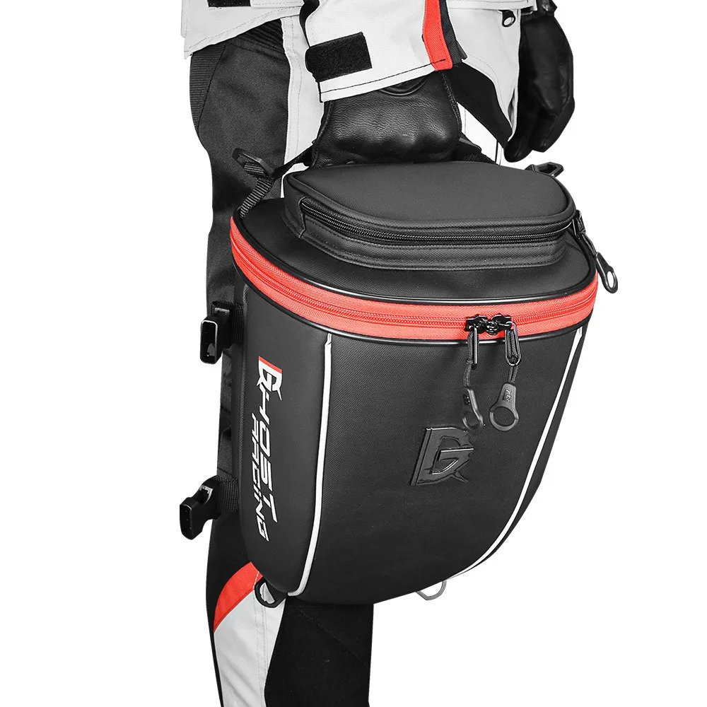 sac arrière de moto en cuir pu, sac de selle, sac de siège arrière, sac à bandoulière, sac d'équitation de voyage de course de moto, sac à main