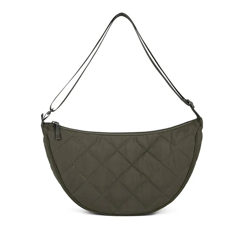 sacs hobos à carreaux matelassés pour femmes, sac à bandoulière pour dames, sacs à main en nylon pour femmes, sac à main de grande capacité, voyage, shopping