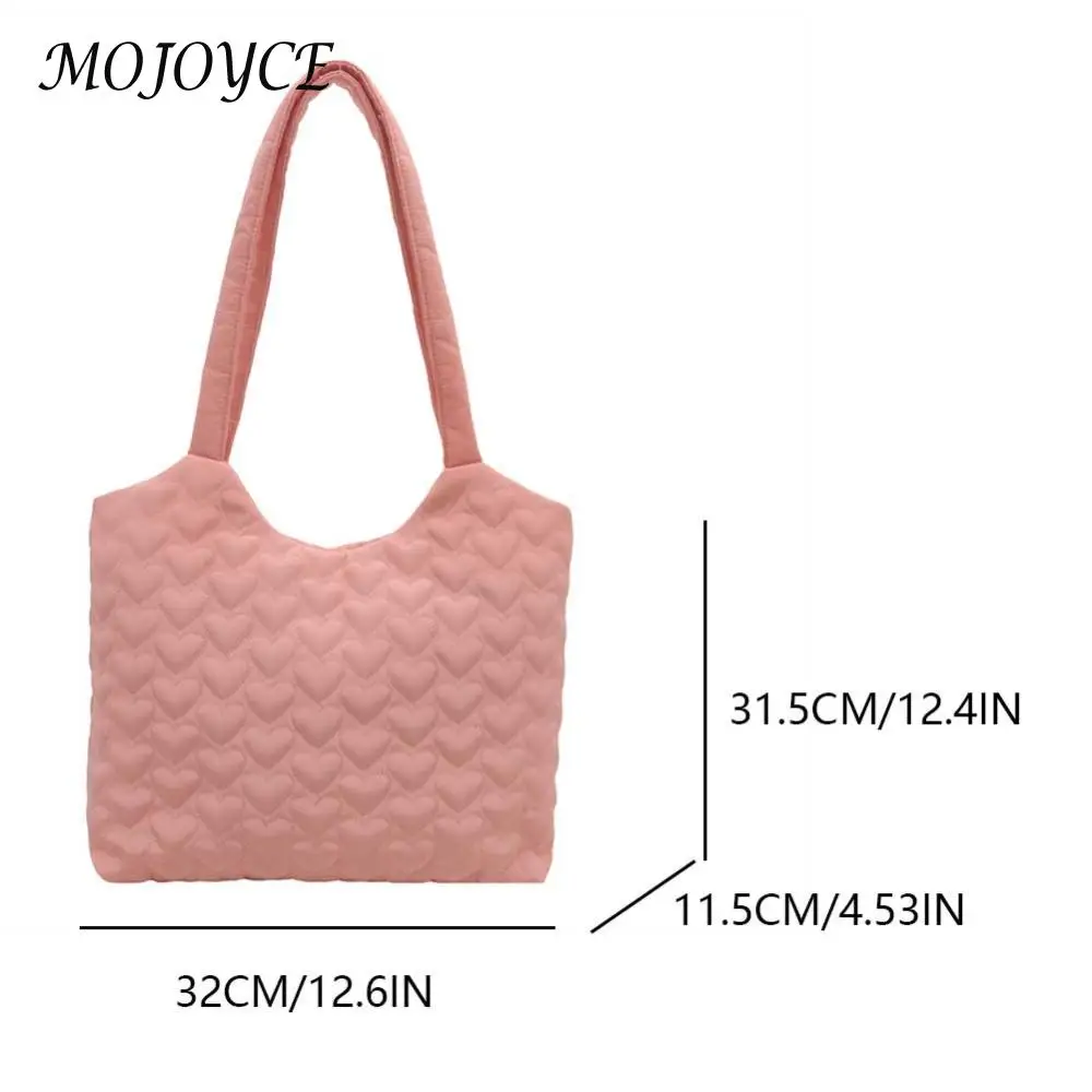 sac fourre tout à motif cœur pour femme, sac sous les bras, sac cartable solide, grande capacité, travail, voyage