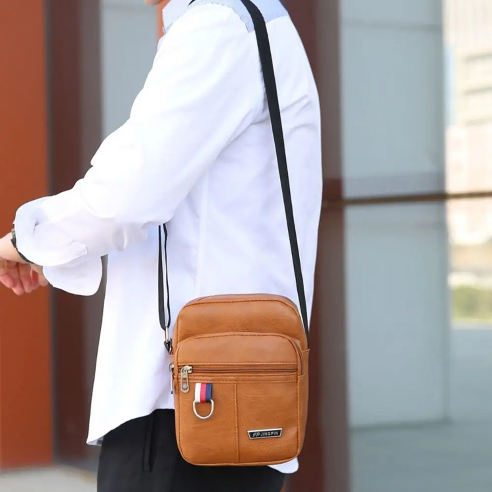 sac à bandoulière en cuir pour hommes, sacoche à bandoulière de grande capacité, sacs à main multifonctionnels