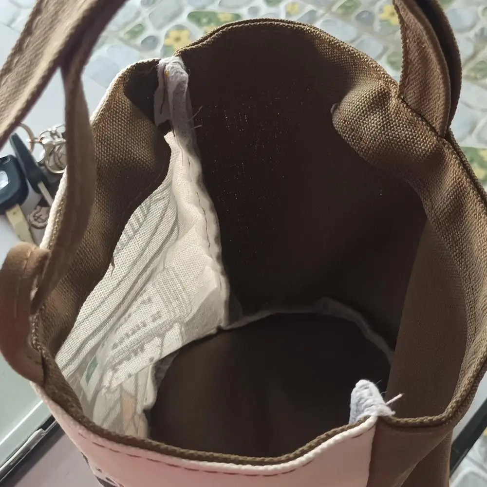 sac seau de chat de café de dessin animé de grande capacité, sacs de shopping de style coréen, sac pour maman, sac à main en toile, fourre tout, sac à déjeuner, sac de rangement