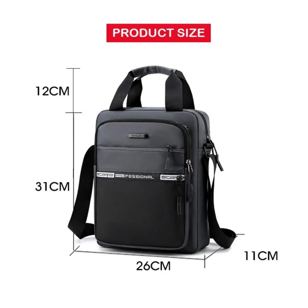 sac multifonctionnel étanche pour hommes, sac à documents solide décontracté, grande capacité, haute qualité, oxford grill, mode entreprise initiée