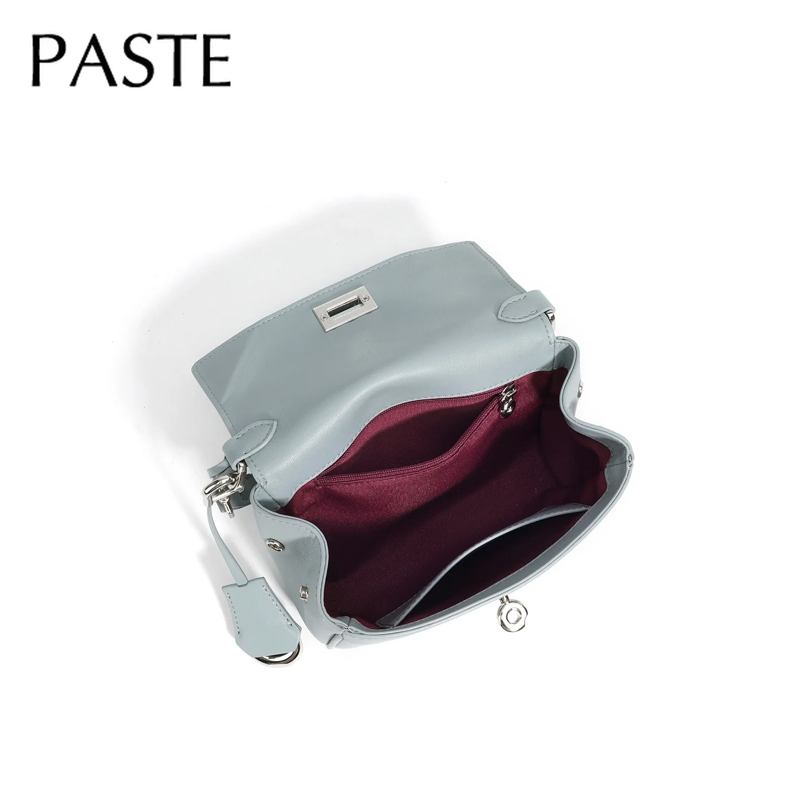 nouveau mode d'été épaule bandoulière sacs carrés petit bleu beige couleur plaine cuir de vache femmes sac à main mini