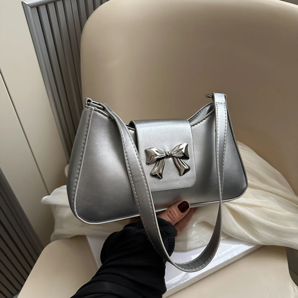hobo sac à main en cuir pu avec nœud mignon pour femme, pochette y2k, sac fourre tout pour le travail, le shopping, les voyages