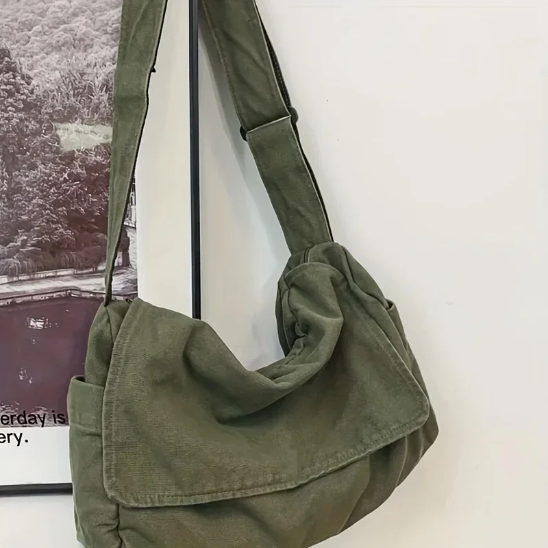 Sac messager femme sac à main Vintage toile adolescent sacs fourre-tout sac à main décontracté sacs à main bandoulière
