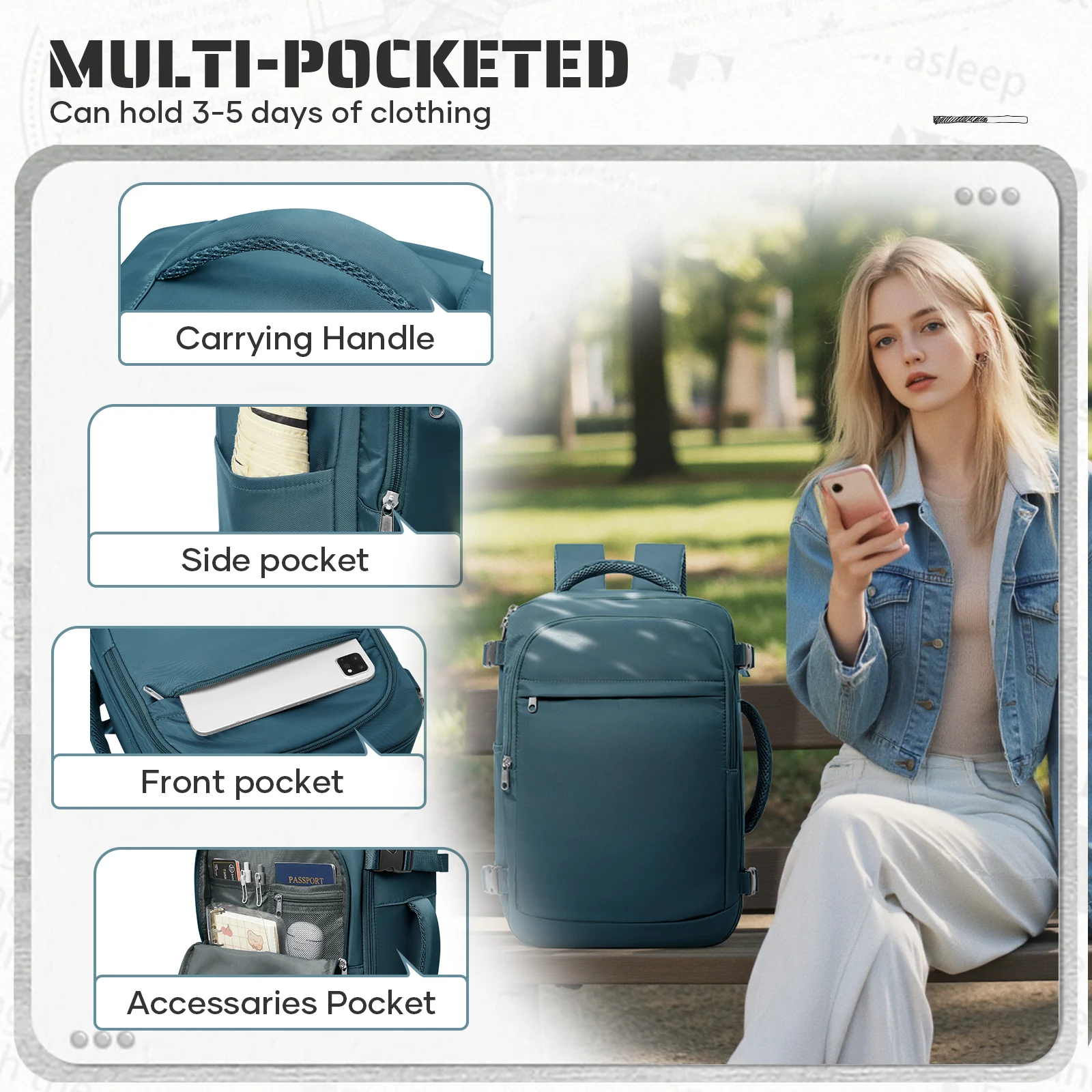 sac de cabine sous siège sac à dos de voyage, sac à dos extérieur pour femmes et hommes sac à dos à main, bagage de cabine aviation wizzair 40x30x20 sac