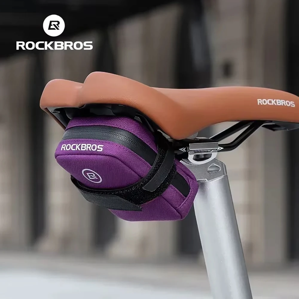 rockbros mini sac de selle de vélo portable vtt sac de rangement de vélo de route queue compacte universelle pour tous les sièges sac de cyclisme