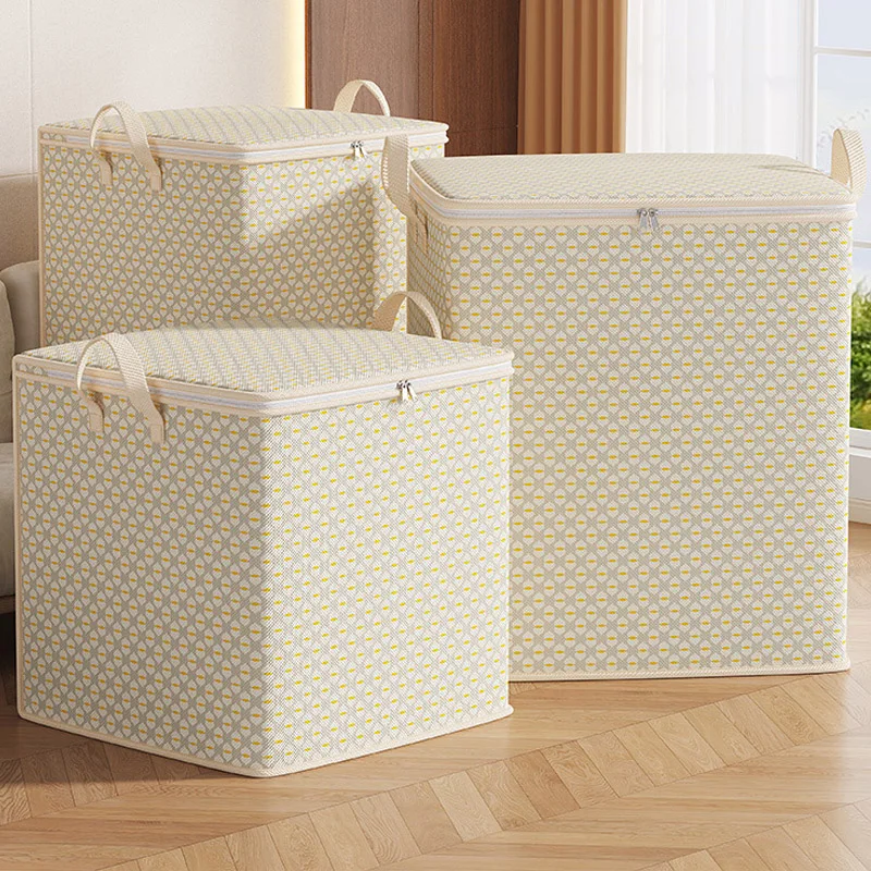 sac de rangement de couette pliable de grande capacité, tissu non tissé, organisateur de rangement à domicile, sac de couette de rangement mobile anti poussière 1 pièces