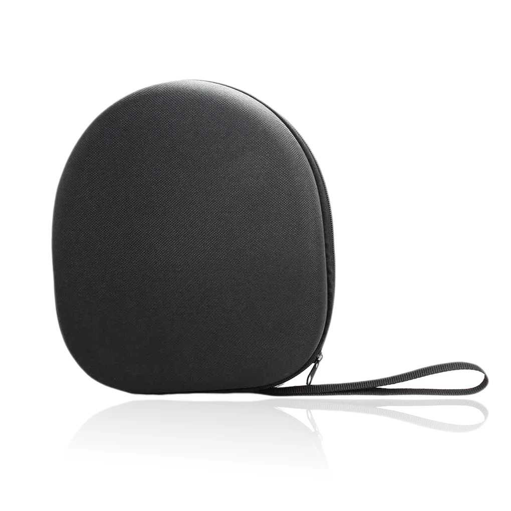 Étui de transport pour écouteurs, pochette antichoc pour casque, capacité, conteneur pour écouteurs portables, fournitures de voyage d'entreprise, noir