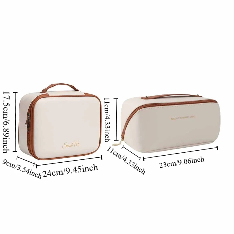 sac à cosmétiques carré en cuir pu, pochette de maquillage détachable et étanche pour oreiller, grande capacité, sac de lavage de voyage de style coréen