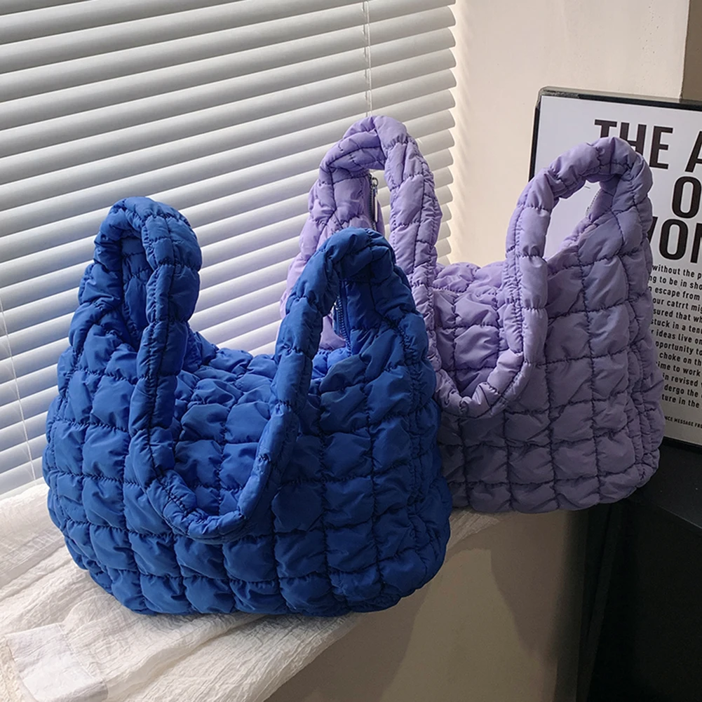 Sac à bandoulière rembourré matelassé pour femme, moteurs plissés, sacs initiés au nuage, grande capacité, fourre-tout, sac à bandoulière en duvet Bergame