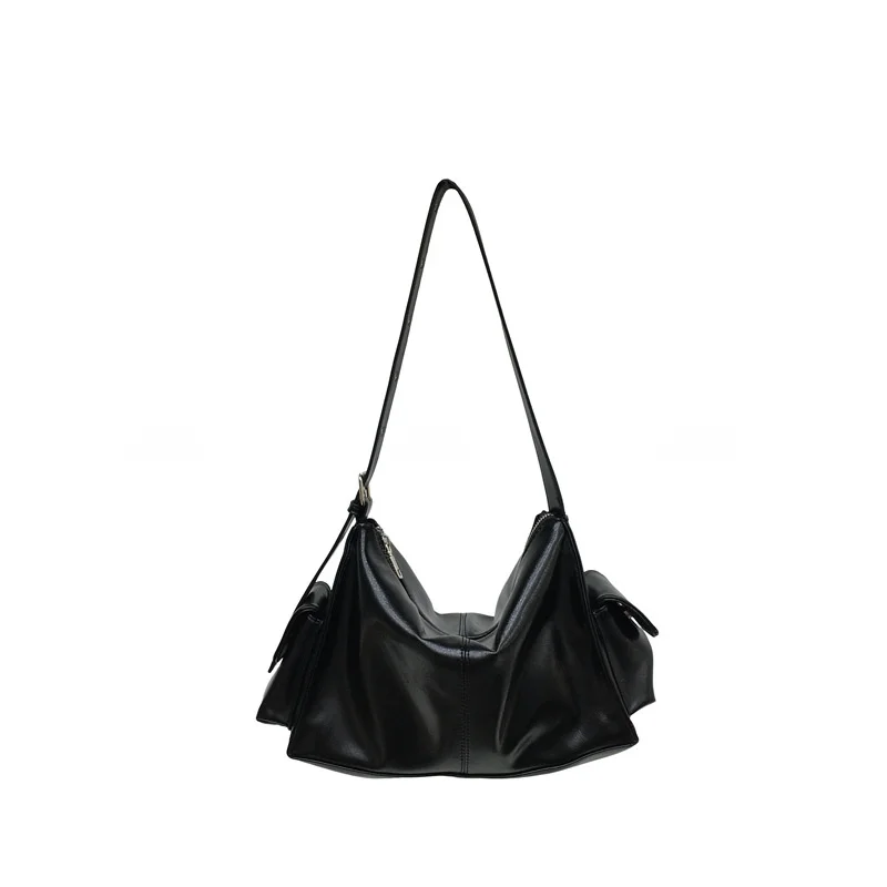 sac à main rétro à la mode sous les bras, fourre tout à bandoulière simple, sac décontracté tendance pour un usage quotidien, cuir pu souple, mini taille