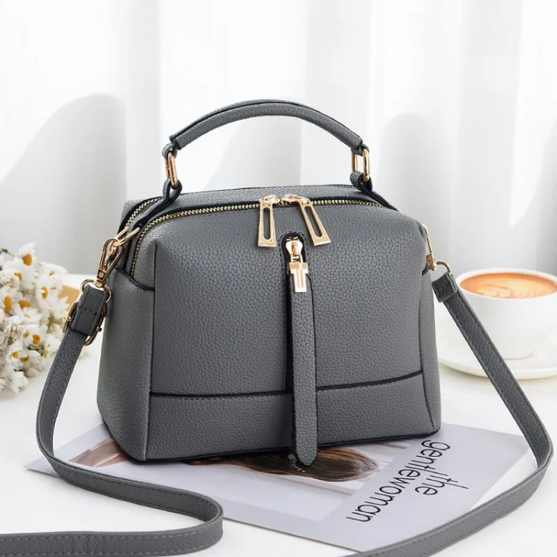 Sac à main à bandoulière élégant en cuir pour femmes, sac de luxe haut de gamme de styliste célèbre, finition chic, sac de banlieue Vintage ​