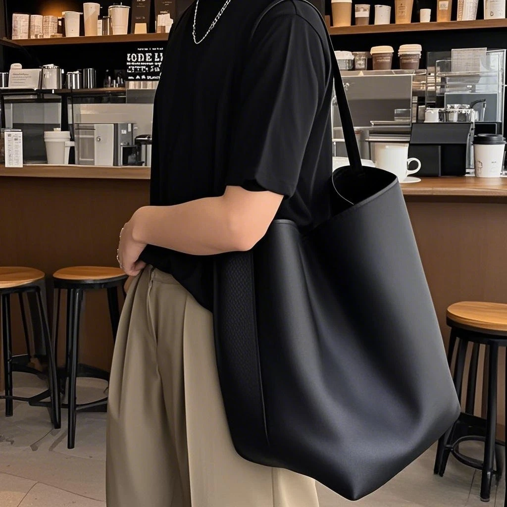sac fourre-tout simple pour femmes, sacoche à bandoulière à la mode, shopping en plein air, rangement de grande capacité, sac de shopping, sacs à main seau