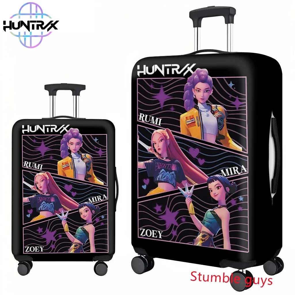 housse de bagage demon hunters anime kpop, convient aux valises de 18 à 32 pouces, protection de voyage souple