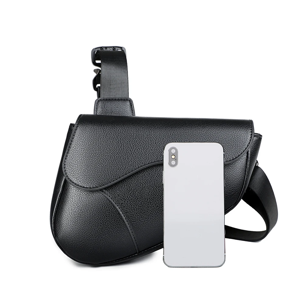 sacs à bandoulière en cuir pu de couleur unie pour hommes sacs à bandoulière sac de poitrine bolsos para hombre sacoches hommes sac pour homme
