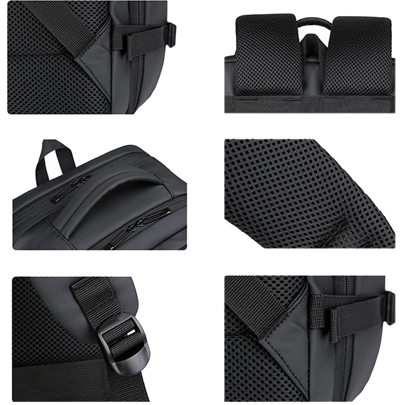 sacs à dos extensibles pour ordinateur portable pour hommes, sac pour ordinateur portable étanche, cartable usb, sports, voyage, sac à dos pour homme, 17"