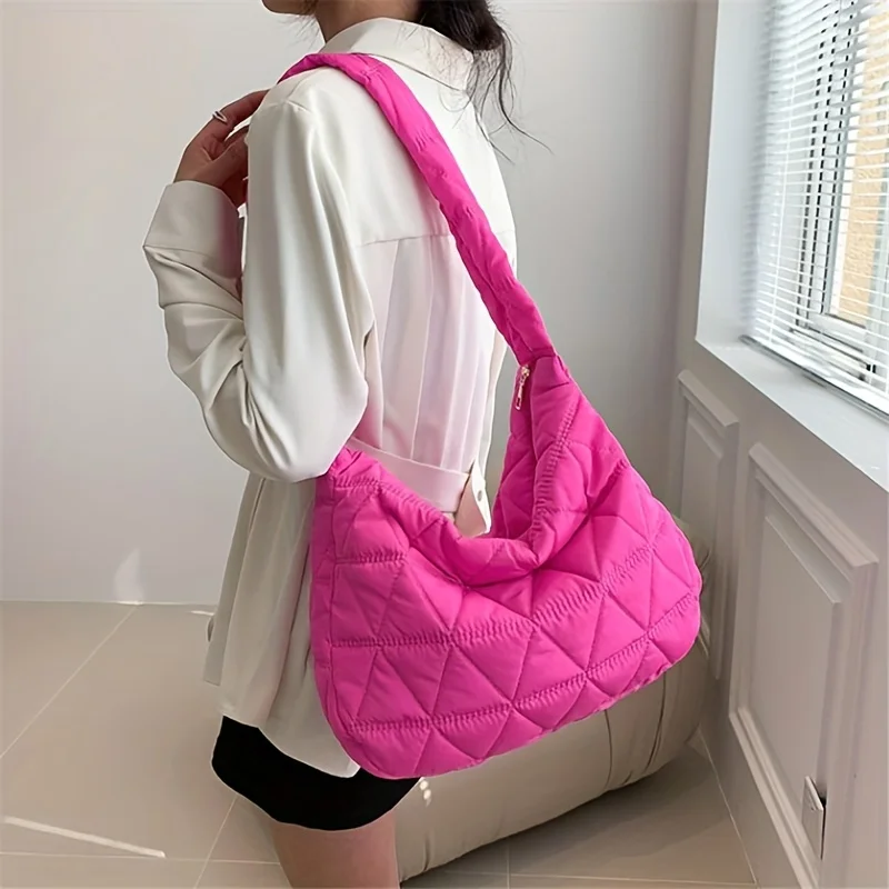 Mn-Sac fourre-tout matelassé à bandoulière, idéal pour 03 ou usage, sac initié à la mode avec un design questionQuilt Stitch