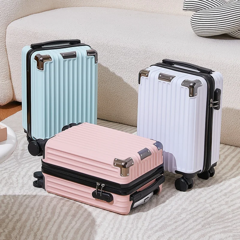 boîte à bagages à main de 16 pouces, petite valise à main pour femmes et hommes, valise de voyage courte distance, roues pivotantes légères