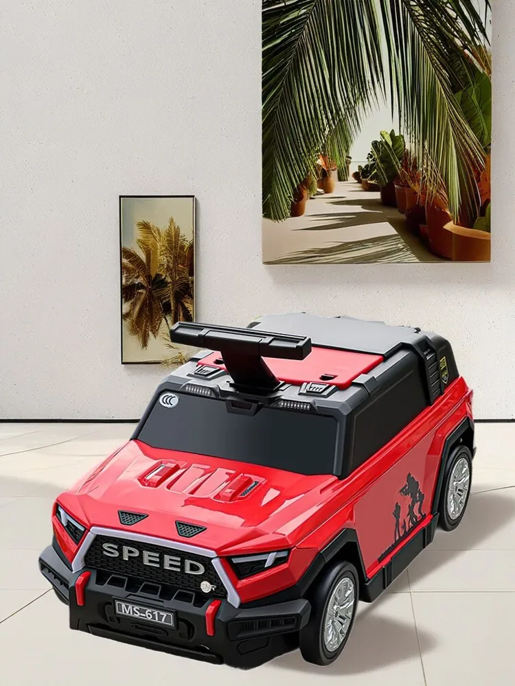 valise à monter pour enfants, 21 pouces, bagages de grande capacité, jouets, voitures pouvant accueillir un chariot de voyage pour garçons et filles, nouvelle collection