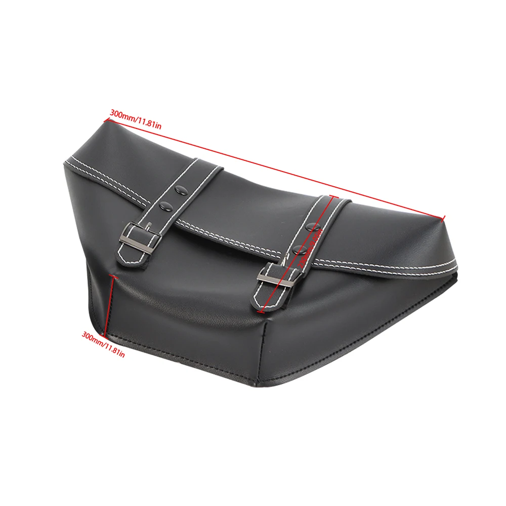 1 paire de sac de selle latérale de moto en cuir pu classique outil de moto sacoche pour universelle café racer honda cb personnalisé japstyle