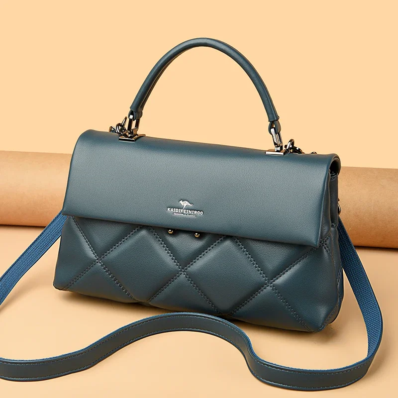 sacs à main coréens en cuir souple pour femmes, sacs à bandoulière polyvalents, créateur de marque de luxe, mode initiée pour dames, nouvelle tendance