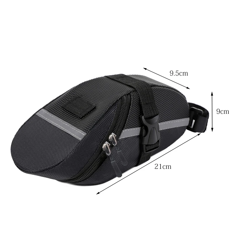 sac de selle de vélo étanche, rangement noir, sac arrière de vélo de route, outils de fixation de cyclisme, sac arrière de montagne à dégagement rapide