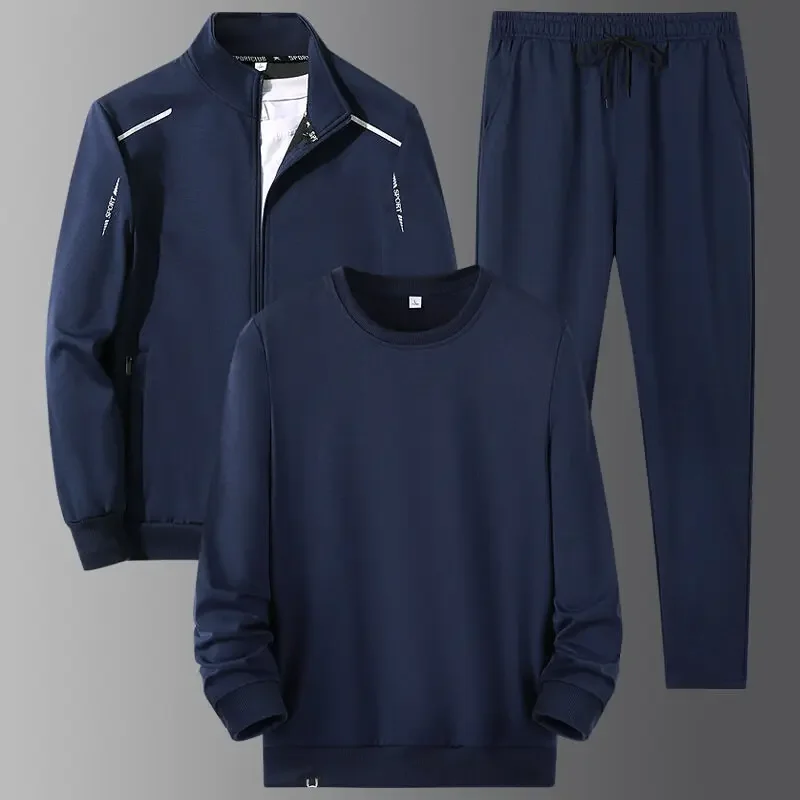 8XL hommes survêtements unisexe Jogging costume marque de mode 3 pièces ensemble survêtement hommes printemps automne mode sweats à capuche pantalons de survêtement