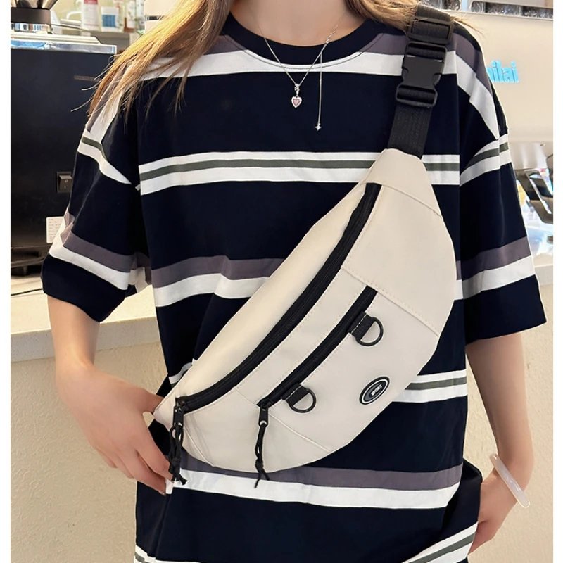 petit cartable de sport et de cyclisme pour femmes, nouveau sac de loisirs de style étranger, sac de poitrine à bandoulière simple, sac de taille, printemps 2025