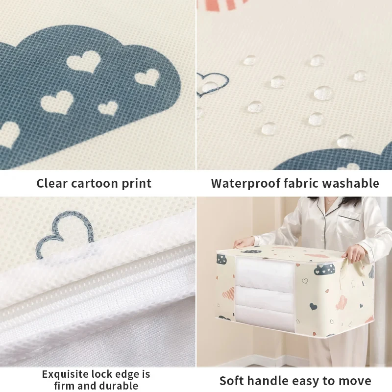 sac de rangement de couette multifonctionnel, anti poussière, résistant à l'humidité, sac de rangement de vêtements de grande capacité, sac d'organisation pour le déménagement de la maison