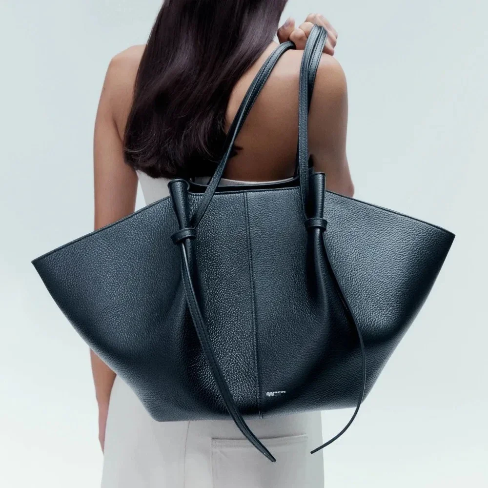 sac à main en cuir de vache pour femmes, 2025 fourre-tout de luxe designer, sac rétro à bandoulière simple de grande capacité