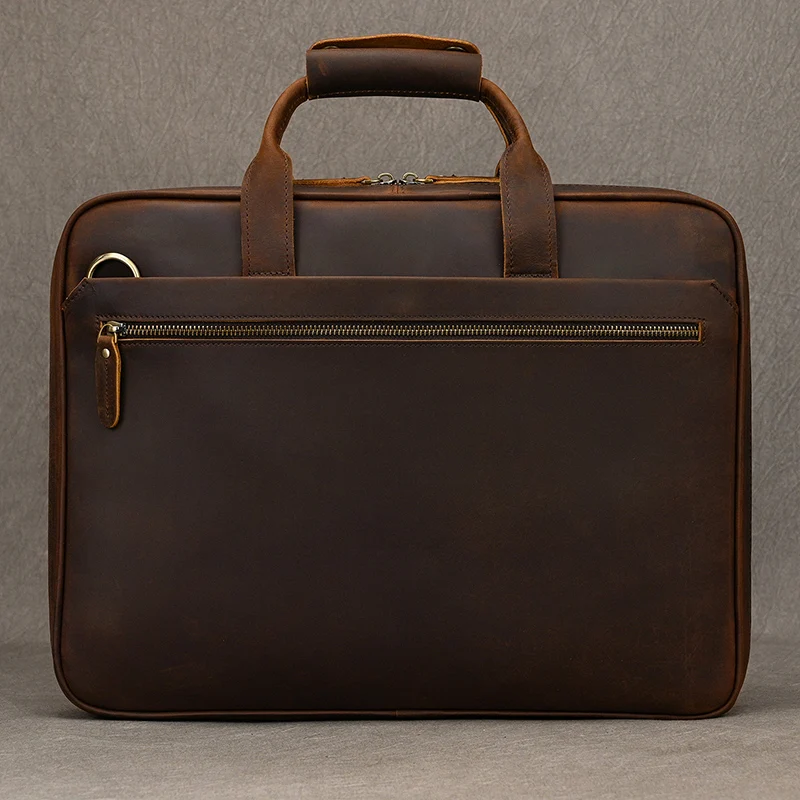 sac de banlieue d'affaires en cuir pour hommes, porte documents en cuir de vache, sac à main rétro mode, sac à bandoulière pour documents a4, pochette d'ordinateur