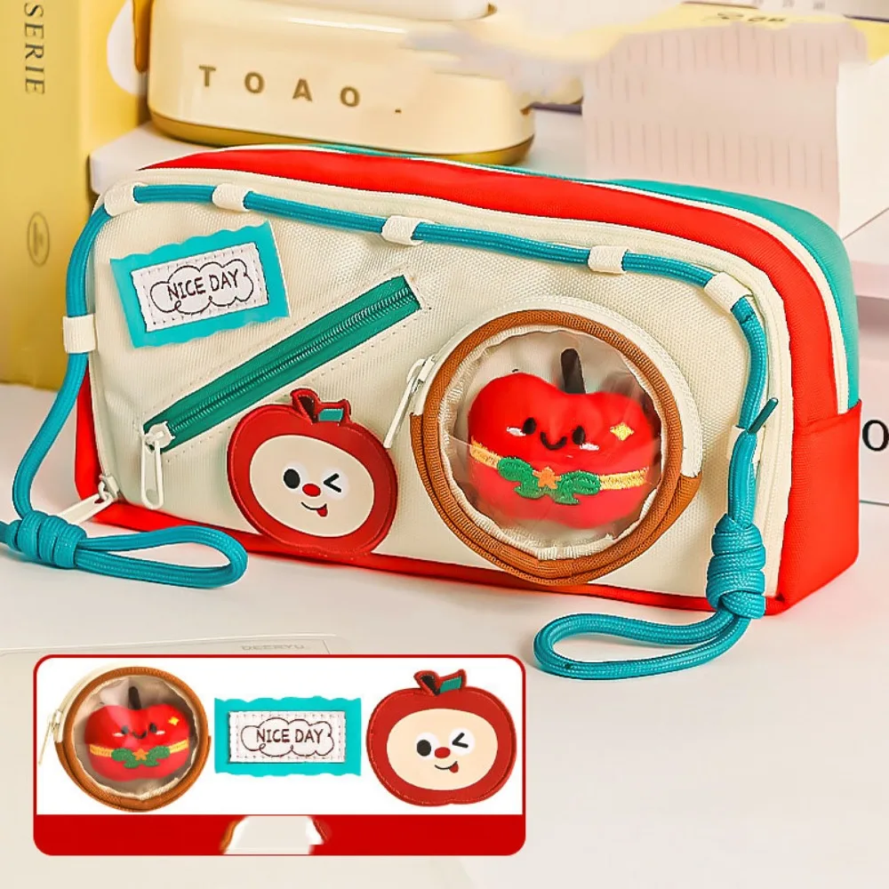 Trousse à crayons à Hamburger de grande capacité, esthétique, aliments délicieux, étuis scolaires, pochette multifonctionnelle, sac Kawaii, boîte de rangement