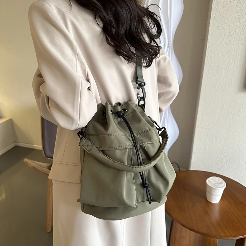 1 pièces femmes jachère grande capacité main cordon unique épaule bandoulière sac seau sac à main sac à bandoulière