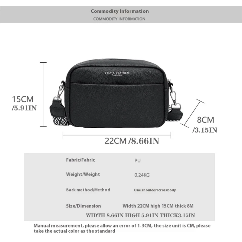 nouveau sac pour femmes femmes large bandoulière mode simple banlieue décontracté unique épaule sac à bandoulière petit sac carré