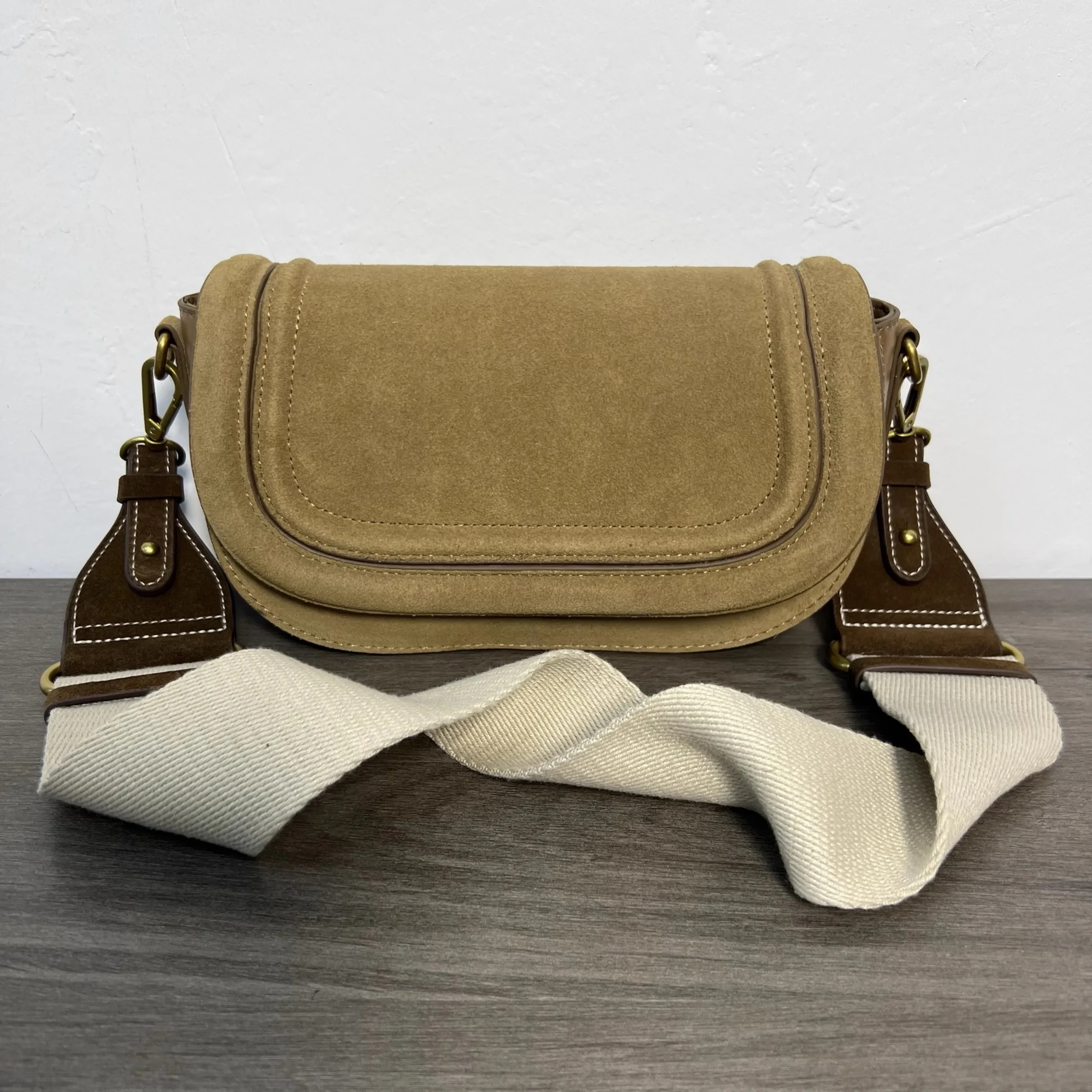 sac de selle femme mode sac commercial bandoulière couleur chameau gris noir beige