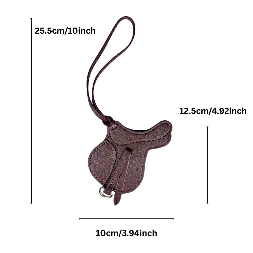 breloque pour sac de selle fabriquée à l'élégance équestre – pièce de déclaration en cuir pu épais de qualité supérieure, taille palmaire