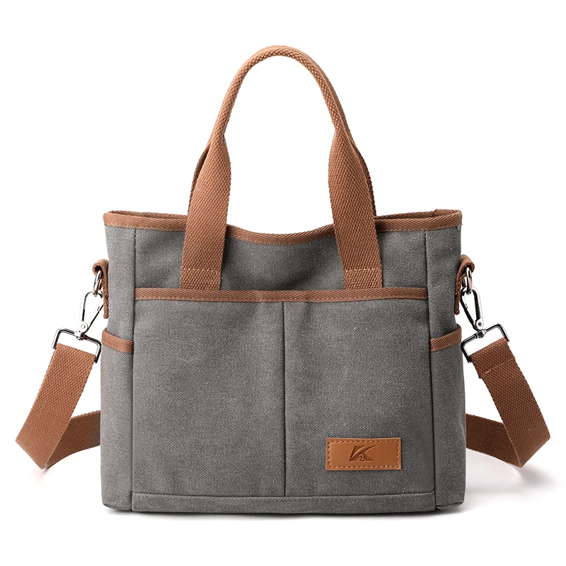 Sac à main de voyage en toile pour femme, poignée supérieure, sac à bandoulière initié, fourre-tout pour femme, sac messager