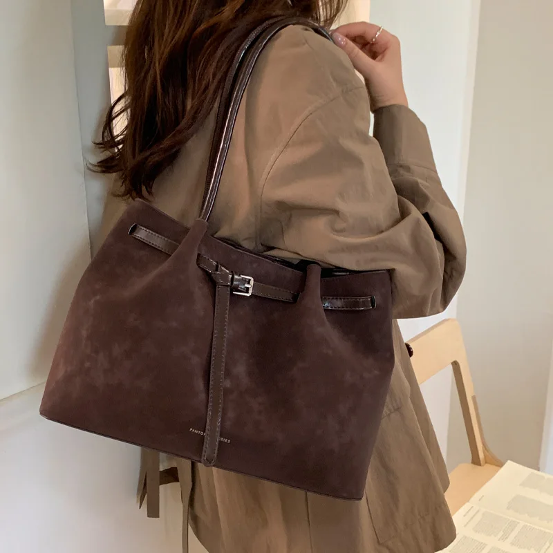 Sac fourre-tout vintage pour femme |   Cuir PU léger de couleur unie |   Grand sac avec fermeture à glissière pour les déplacements quotidiensShopping